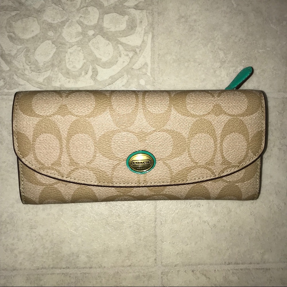Coach wallet khaki/green